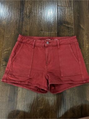 Old Navy Women's Brick Red Cotton Utility Shorts